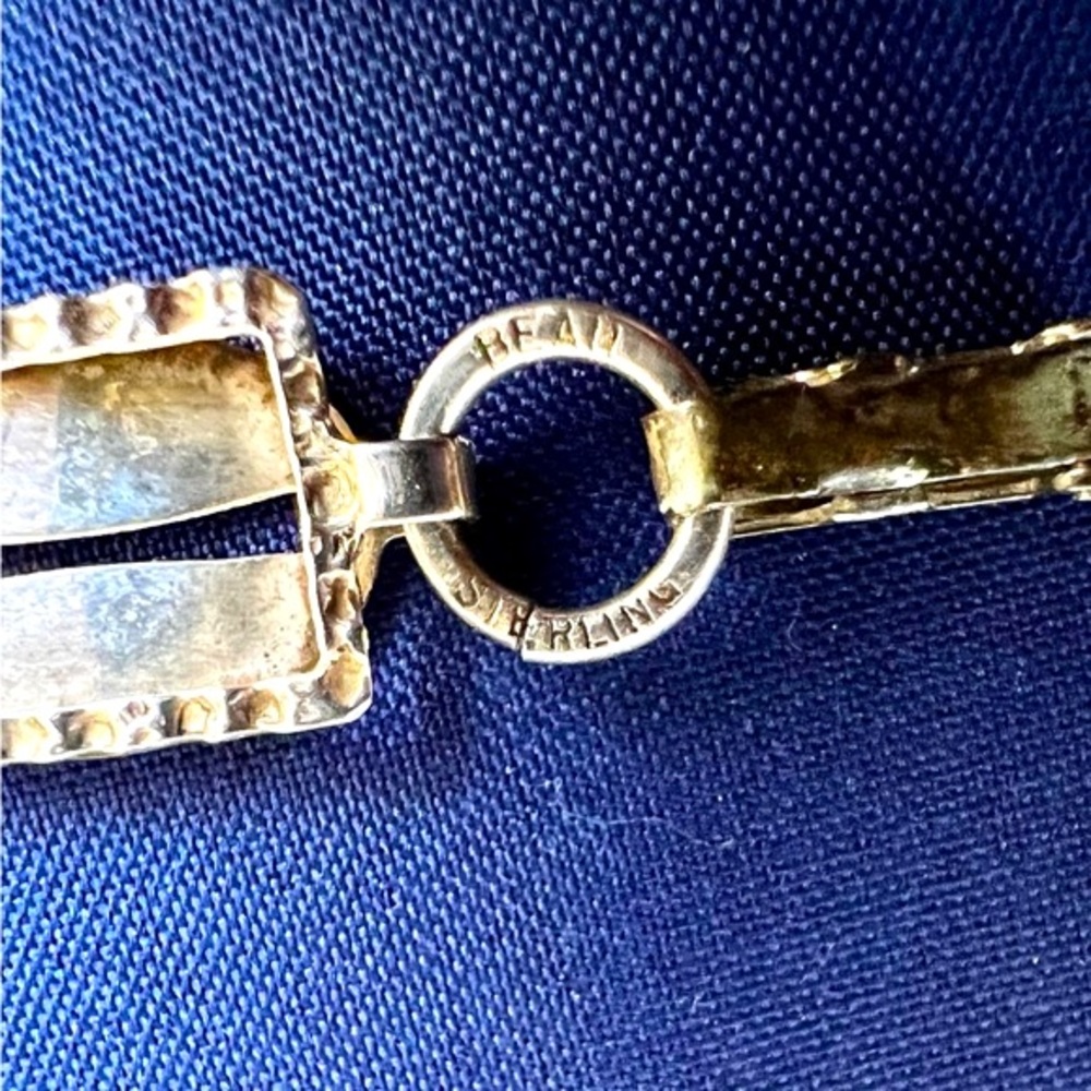 Beau Sterling .925 Rectangular Link Bracelet Vint… - image 5